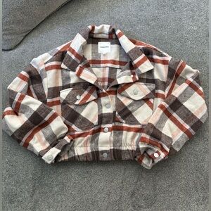 Plaid Crop Top Jacket